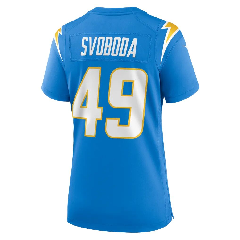 Evan Svoboda Los Angeles Chargers Nike Women's Team Game Jersey - Powder Blue