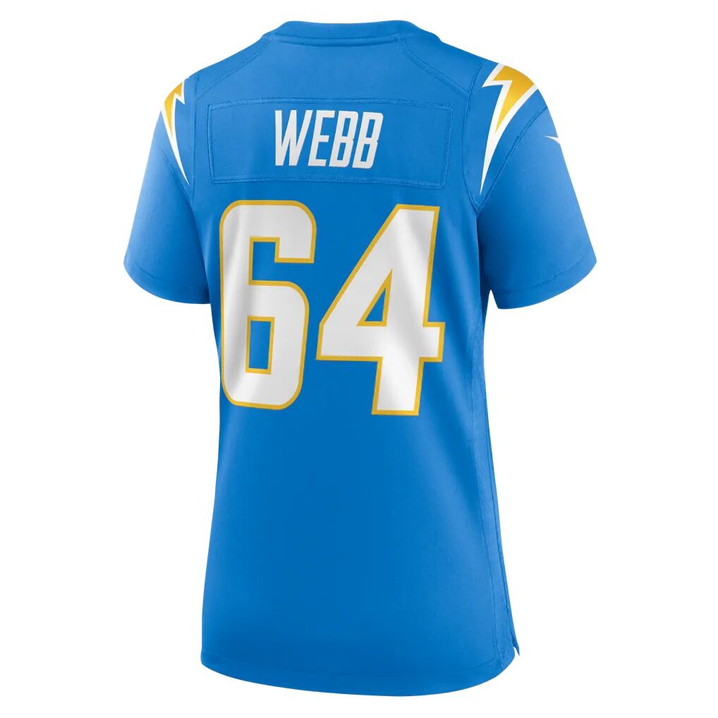 Terry Webb Los Angeles Chargers Nike Women's Team Game Jersey - Powder Blue
