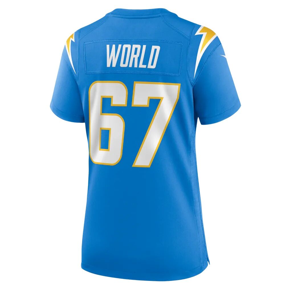 Isaiah World Los Angeles Chargers Nike Women's Team Game Jersey - Powder Blue
