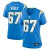 Isaiah World Los Angeles Chargers Nike Women's Team Game Jersey - - Front View