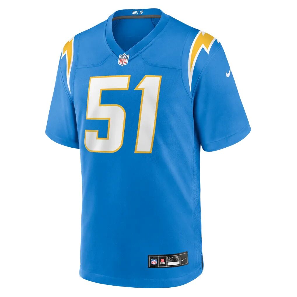 Andre Carter Los Angeles Chargers Nike Team Game Jersey - Powder Blue