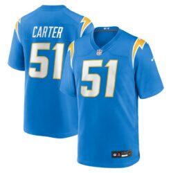 Andre Carter Los Angeles Chargers Nike Team Game Jersey - - Front View