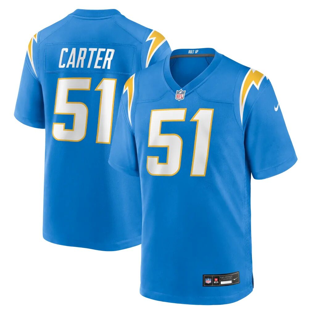 Andre Carter Los Angeles Chargers Nike Team Game Jersey - Powder Blue