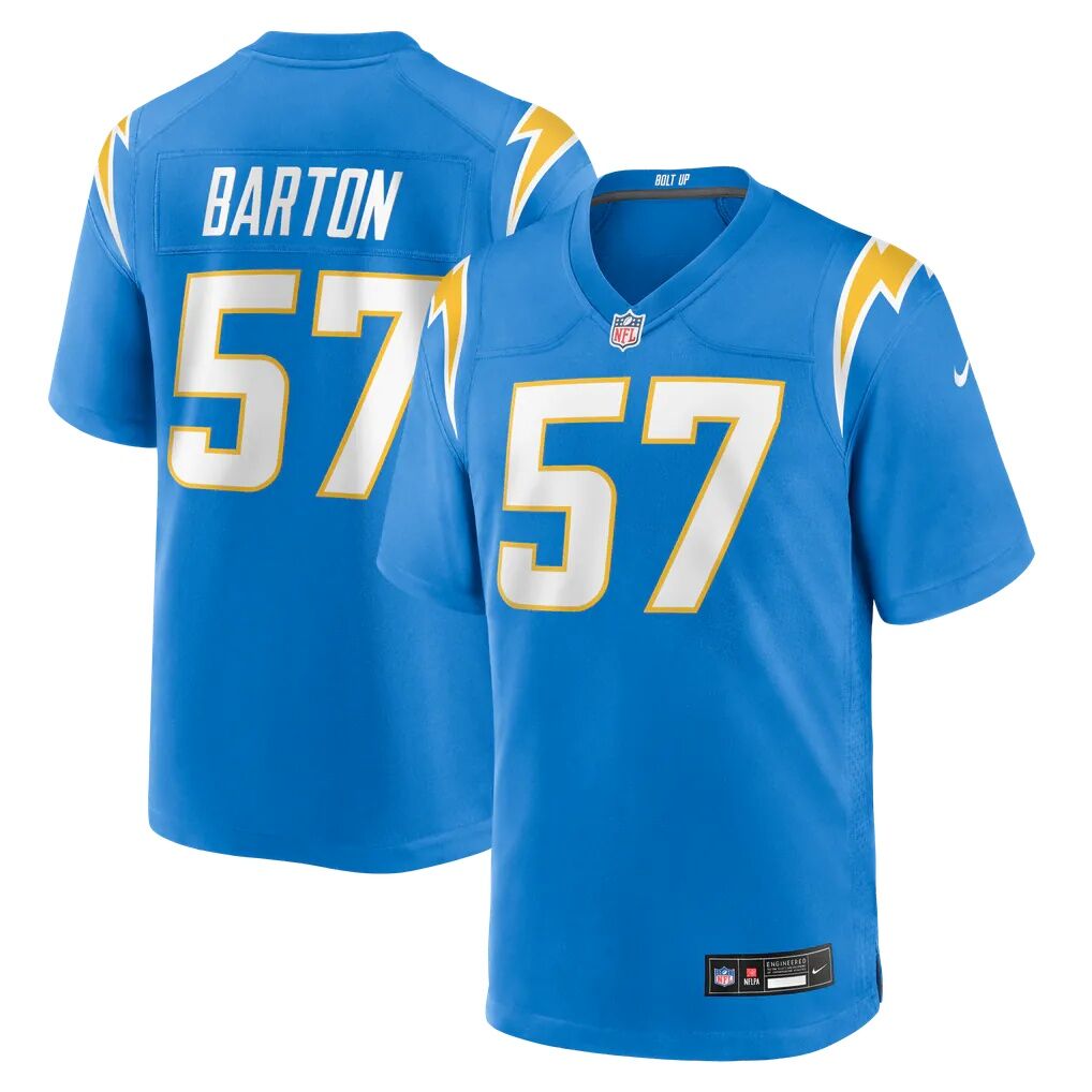 Lander Barton Los Angeles Chargers Nike Team Game Jersey - Powder Blue