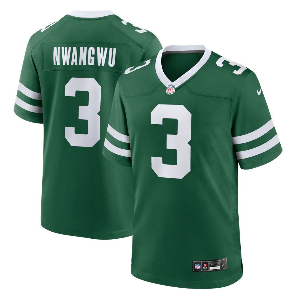 Kene Nwangwu New York Jets Nike Team Game Jersey - Legacy Green