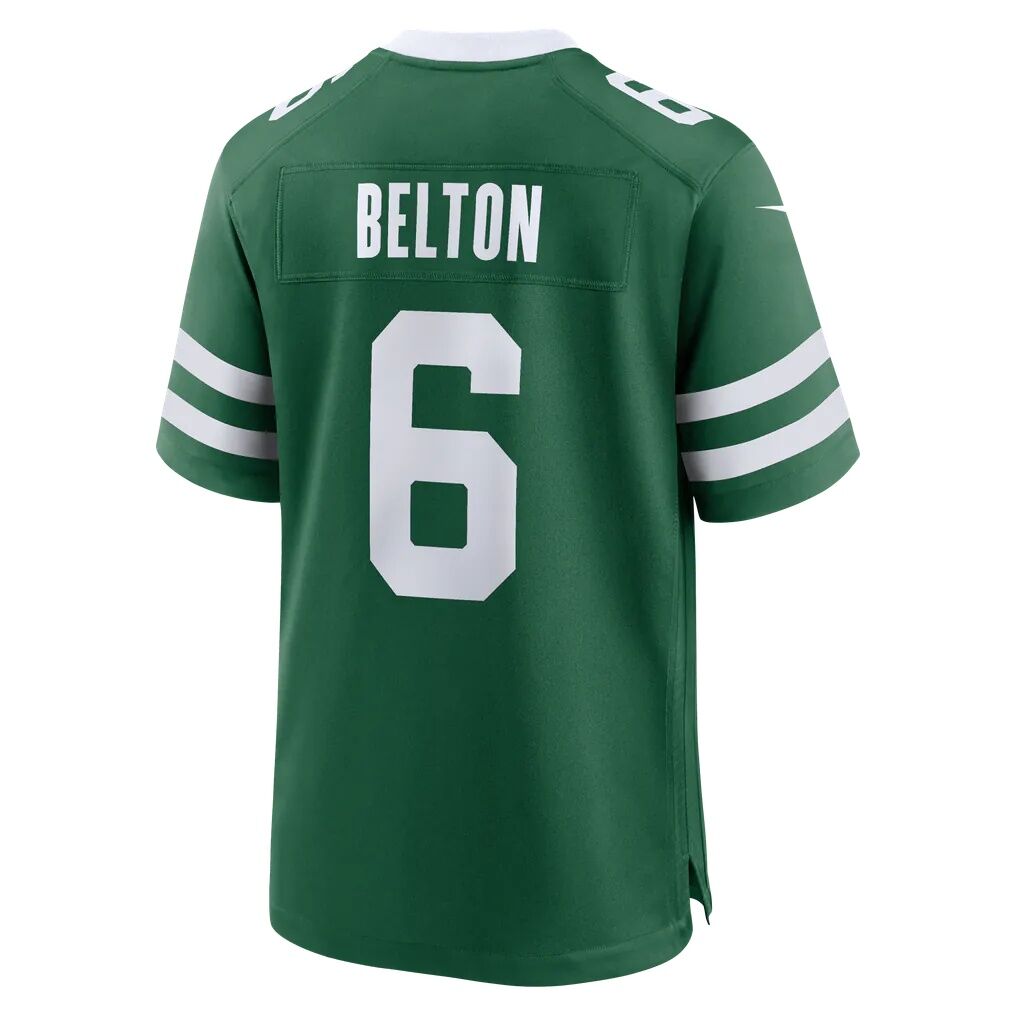 Dane Belton New York Jets Nike Team Game Jersey - Legacy Green