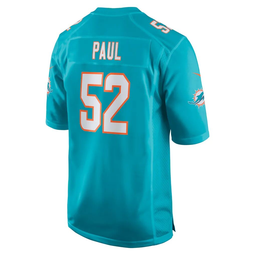 Patrick Paul Miami Dolphins Nike Game Jersey - Aqua