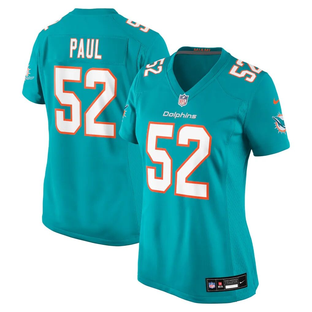 Patrick Paul Miami Dolphins Nike Women's Game Jersey - Aqua