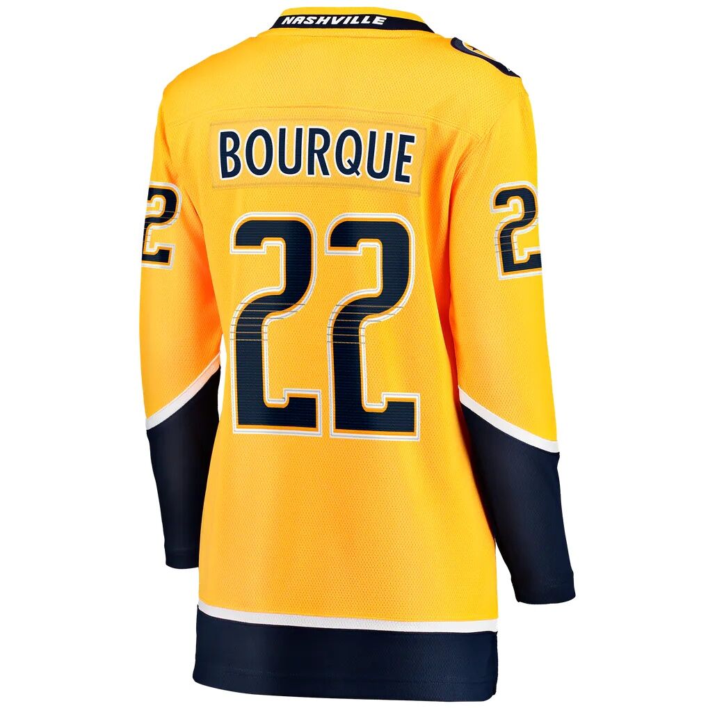 Mavrik Bourque Nashville Predators Fashion7 Women's Home Breakaway Jersey