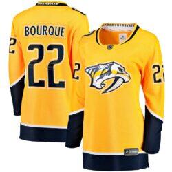 Mavrik Bourque Nashville Predators Fashion7 Women's Home Breakaway Jersey - Gold - Front View