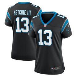 John Metchie III Carolina Panthers Nike Women's Team Game Jersey - Black - Front View