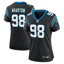 Tershawn Wharton Carolina Panthers Nike Women's Team Game Jersey - Black - Front View