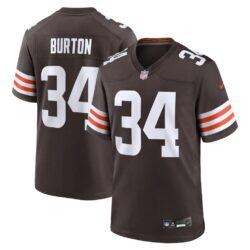 Michael Burton Cleveland Browns Nike Team Game Jersey - Brown - Front View