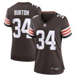 Michael Burton Cleveland Browns Nike Women's Team Game Jersey - Brown - Front View