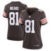 Bub Means Cleveland Browns Nike Women's Team Game Jersey - Brown - Front View
