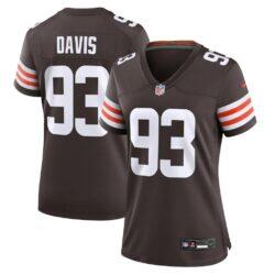 Kalia Davis Cleveland Browns Nike Women's Team Game Jersey - Brown - Front View