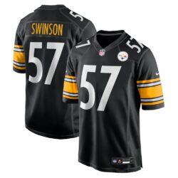 Bradyn Swinson Pittsburgh Steelers Nike Team Game Jersey - Black - Front View