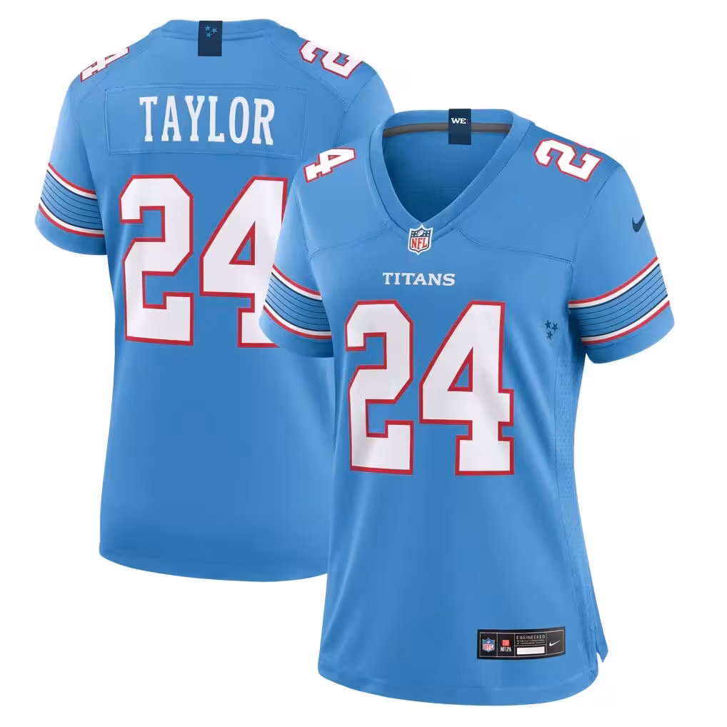 Alontae Taylor Tennessee Titans Nike Women's Team Game Jersey - Light Blue