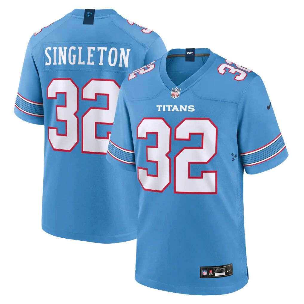 Nicholas Singleton Tennessee Titans Nike Team Game Jersey - Light Blue