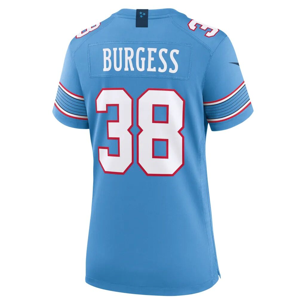 Terrell Burgess Tennessee Titans Nike Women's Team Game Jersey - Light Blue
