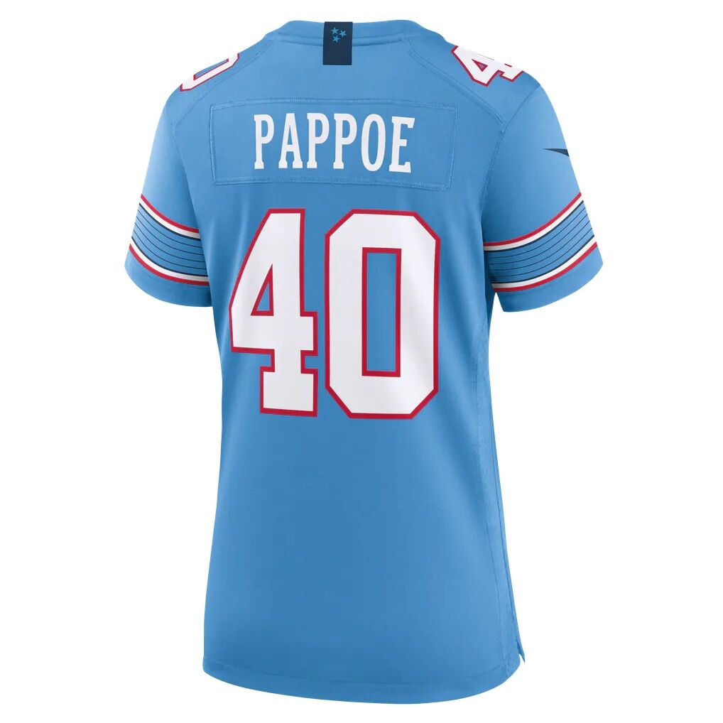 Owen Pappoe Tennessee Titans Nike Women's Team Game Jersey - Light Blue