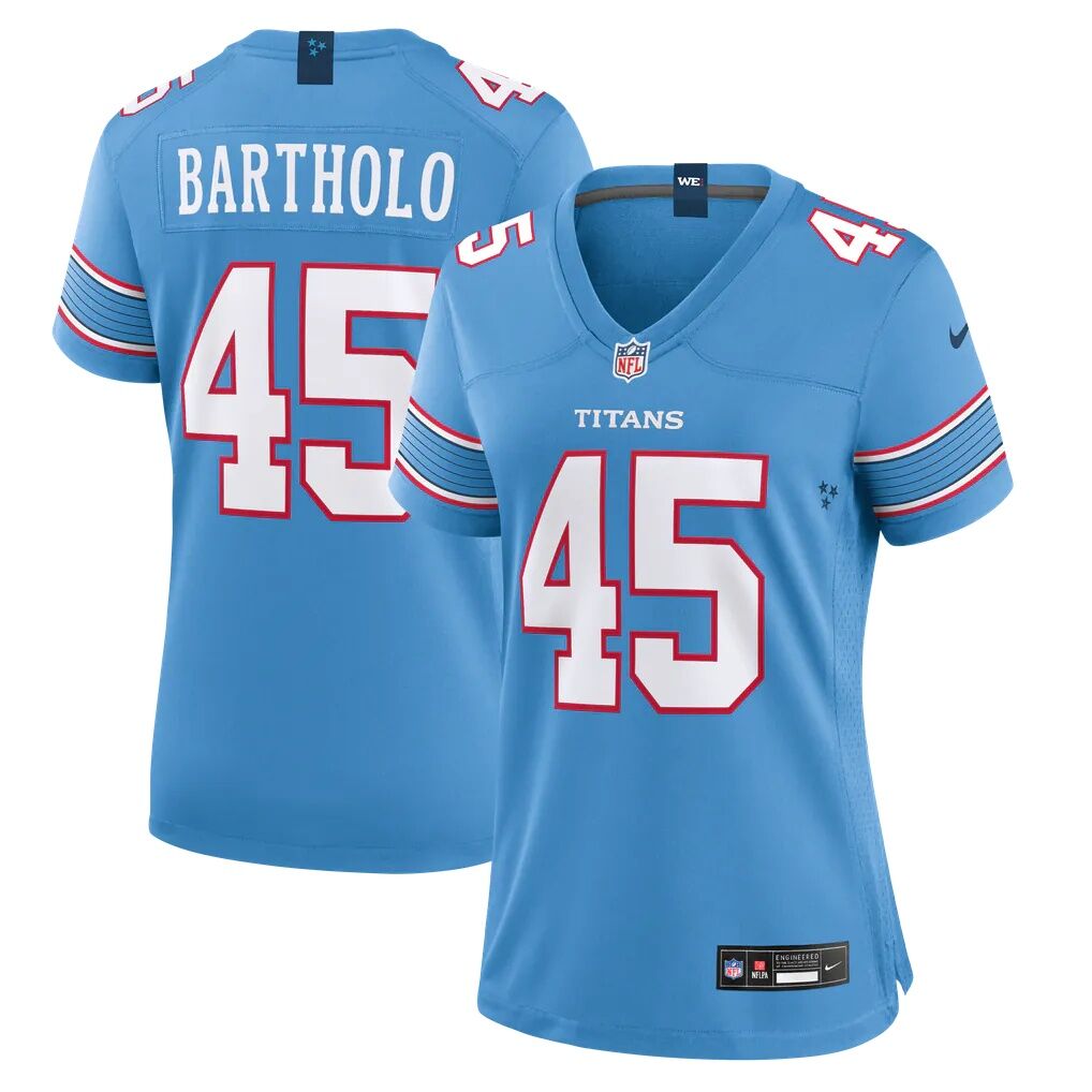 Shemar Bartholomew Tennessee Titans Nike Women's Team Game Jersey - Light Blue