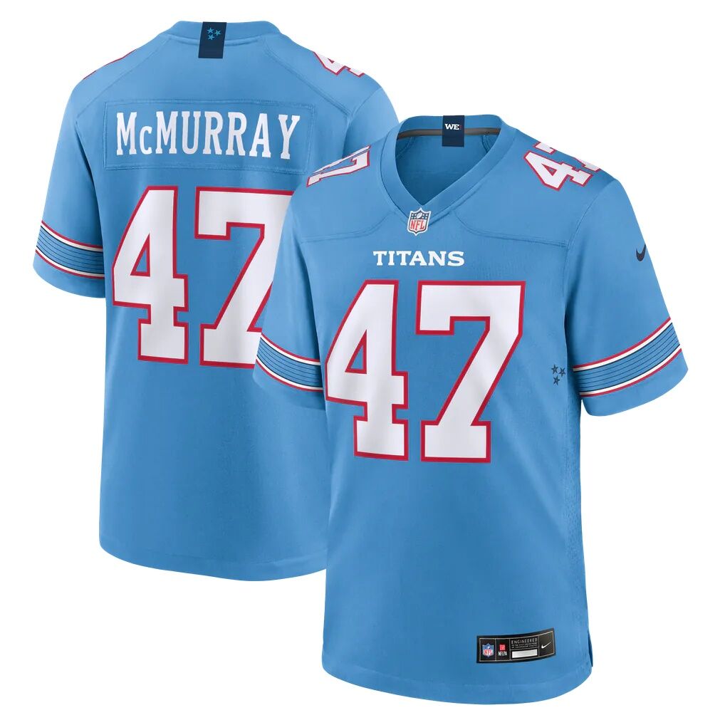 Jalen McMurray Tennessee Titans Nike Team Game Jersey - Light Blue