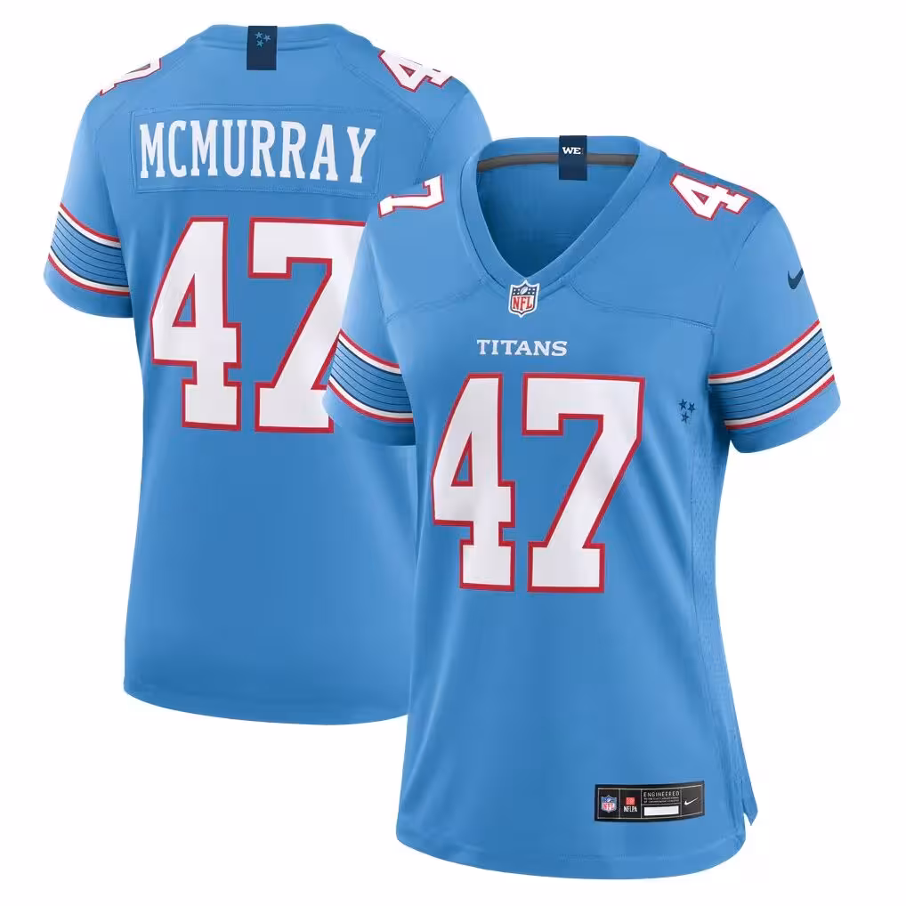 Jalen McMurray Tennessee Titans Nike Women's Team Game Jersey - Light Blue