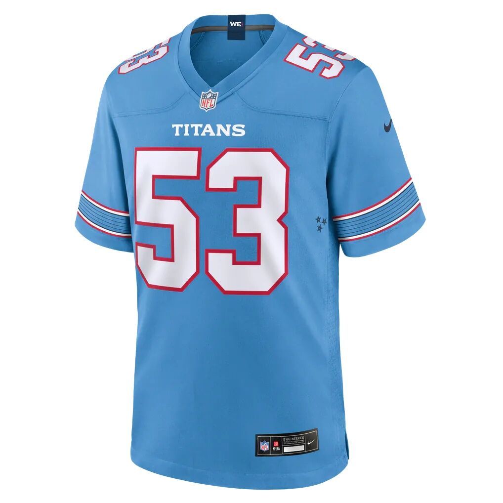 Anthony Hill Jr. Tennessee Titans Nike Team Game Jersey - Light Blue