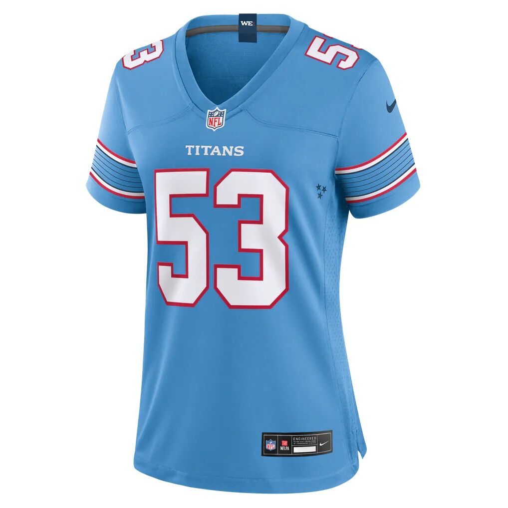 Anthony Hill Jr. Tennessee Titans Nike Women's Team Game Jersey - Light Blue