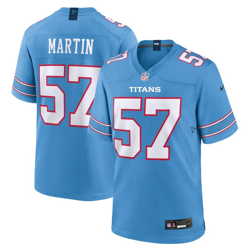 Jake Martin Tennessee Titans Nike Team Game Jersey - Light Blue