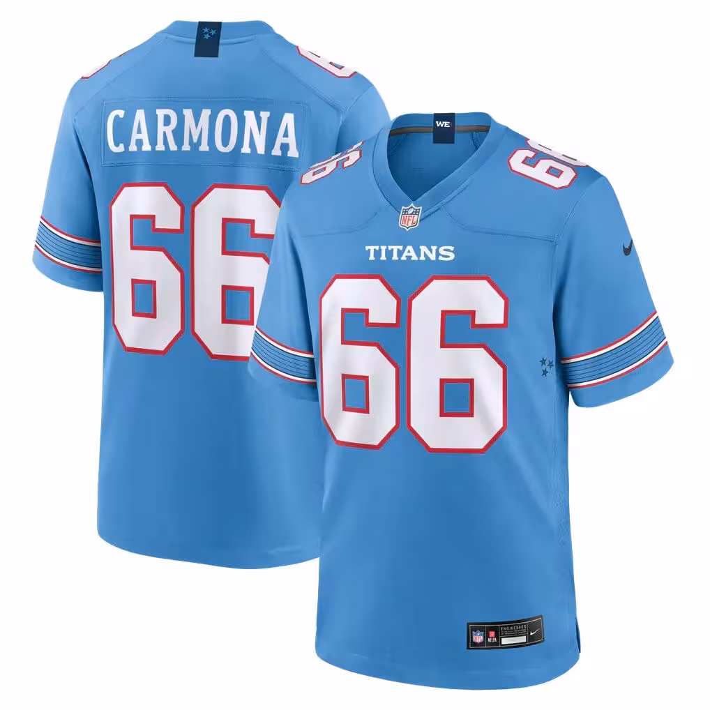 Fernando Carmona Tennessee Titans Nike Team Game Jersey - Light Blue