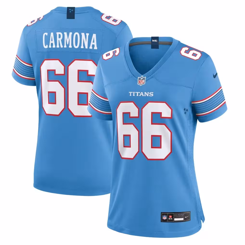 Fernando Carmona Tennessee Titans Nike Women's Team Game Jersey - Light Blue