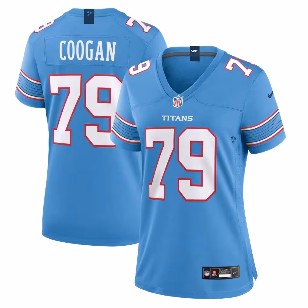 Pat Coogan Tennessee Titans Nike Women's Team Game Jersey - Light Blue