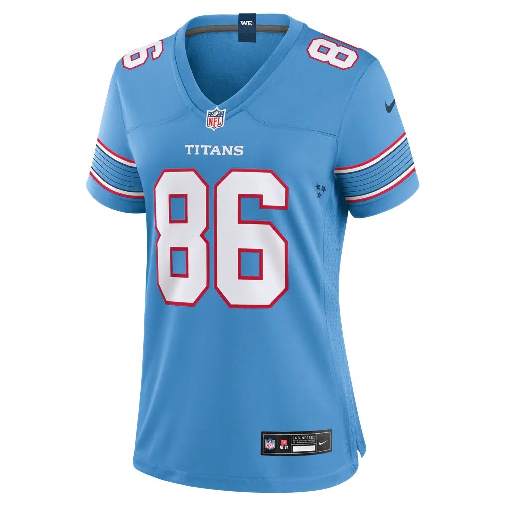 Kylen Granson Tennessee Titans Nike Women's Team Game Jersey - Light Blue