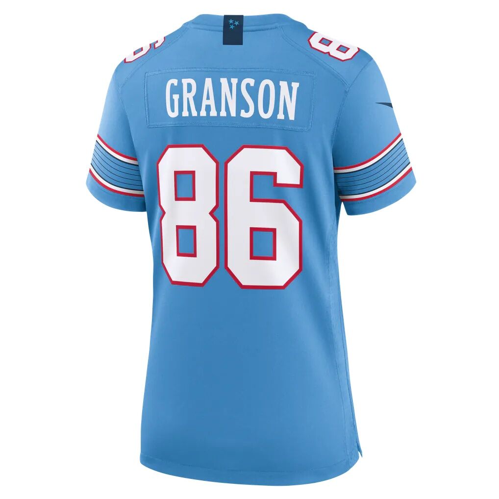 Kylen Granson Tennessee Titans Nike Women's Team Game Jersey - Light Blue