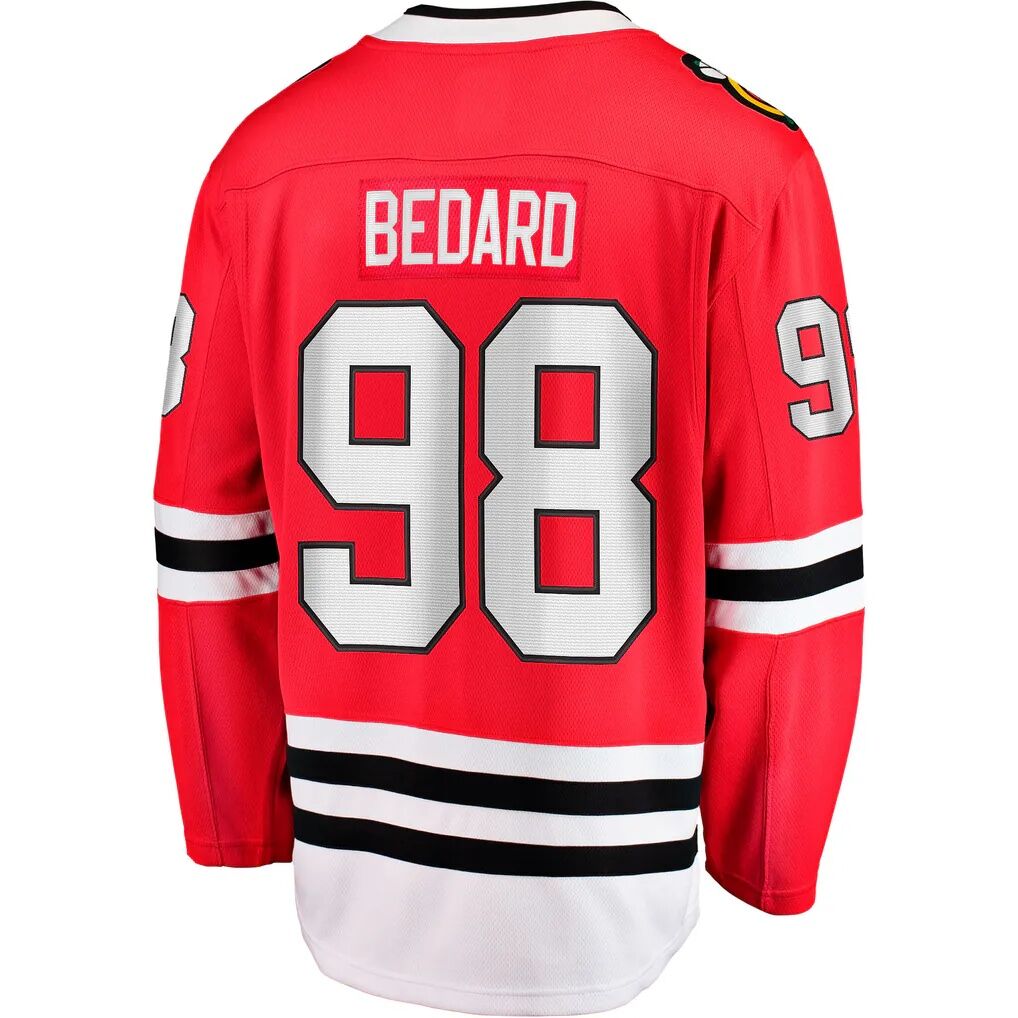 Connor Bedard Chicago Blackhawks Fashion7 Home Captain's Patch Breakaway Jersey