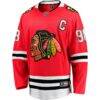 Connor Bedard Chicago Blackhawks Fashion7 Home Captain's Patch Breakaway Jersey - Red - Side View