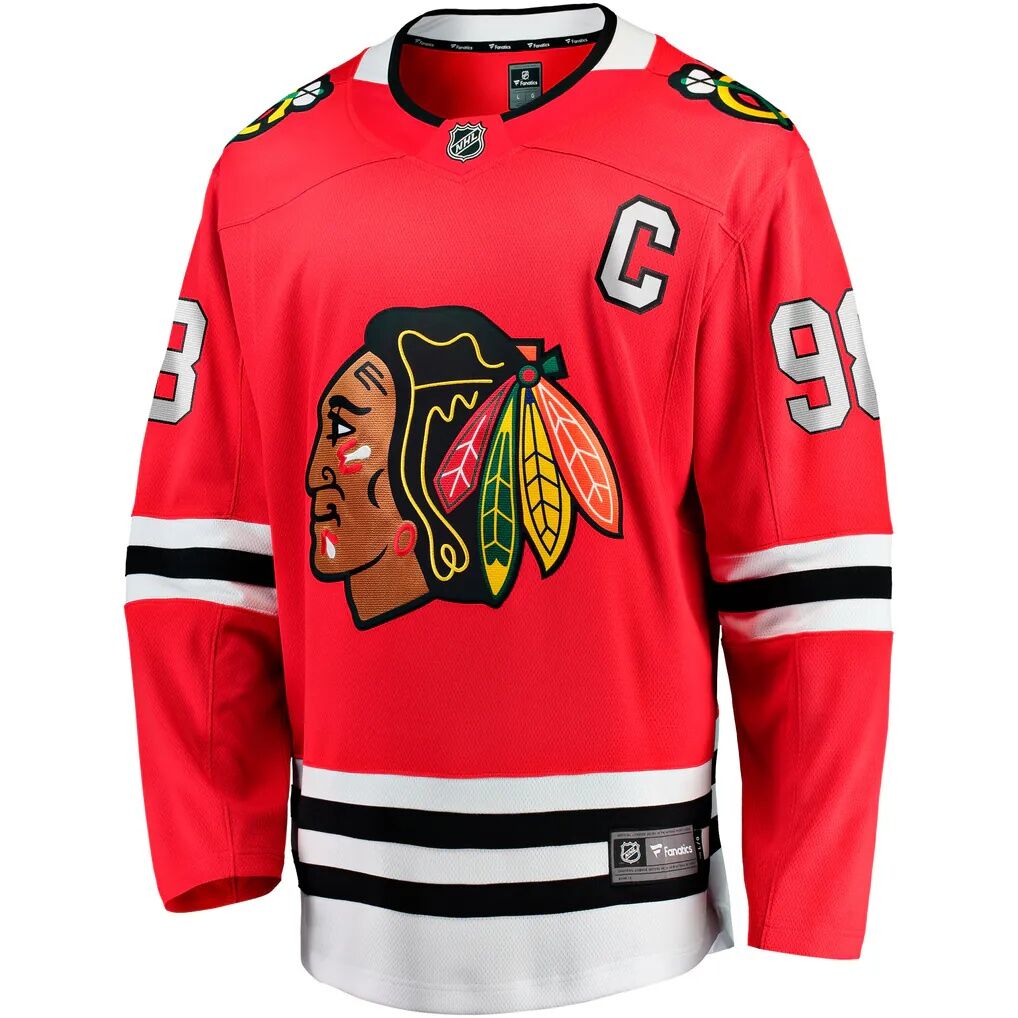 Connor Bedard Chicago Blackhawks Fashion7 Home Captain's Patch Breakaway Jersey