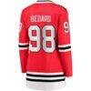 Connor Bedard Chicago Blackhawks Fashion7 Women's Home Captain's Patch Breakaway Jersey - Red - Detail View