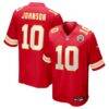 Emmett Johnson Kansas City Chiefs Nike Team Game Jersey - Red - Front View