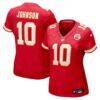 Emmett Johnson Kansas City Chiefs Nike Women's Team Game Jersey - Red - Front View