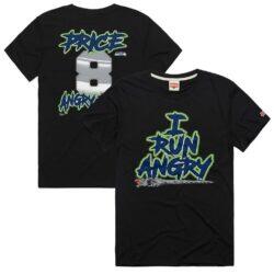 Jadarian Price Seattle Seahawks Homage Unisex Angry Runs Tri-Blend T-Shirt - Black - Front View