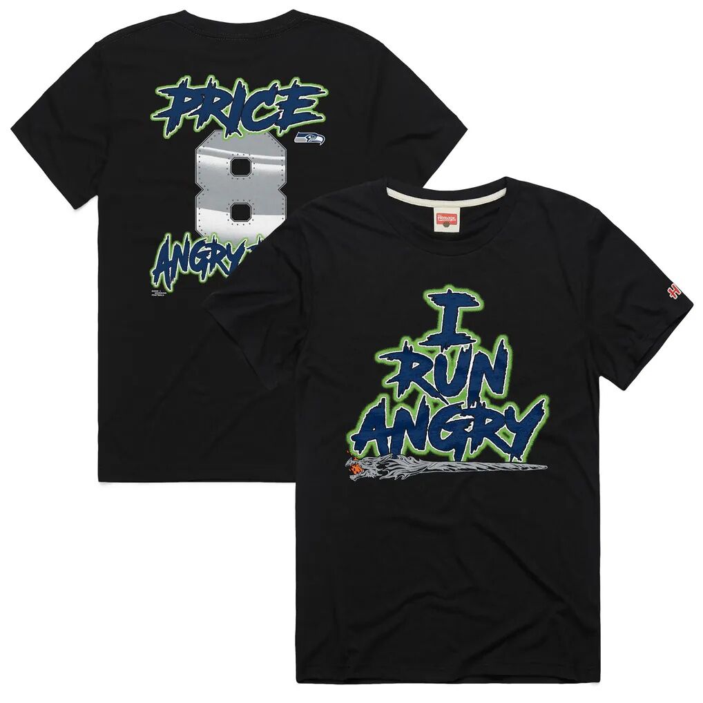 Jadarian Price Seattle Seahawks Homage Unisex Angry Runs Tri-Blend T-Shirt