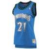 Kevin Garnett Minnesota Timberwolves Mitchell & Ness Women's Hardwood Classics Swingman Jersey - Blue - Side View