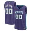 Charlotte Hornets Fashion7 Youth Fast Break Replica Custom Jersey - Purple - Front View