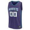 Charlotte Hornets Fashion7 Youth Fast Break Replica Custom Jersey - Purple - Side View