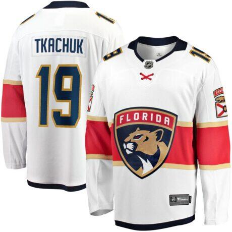 Matthew Tkachuk Florida Panthers Fashion7 Away Breakaway Jersey - White - Front View