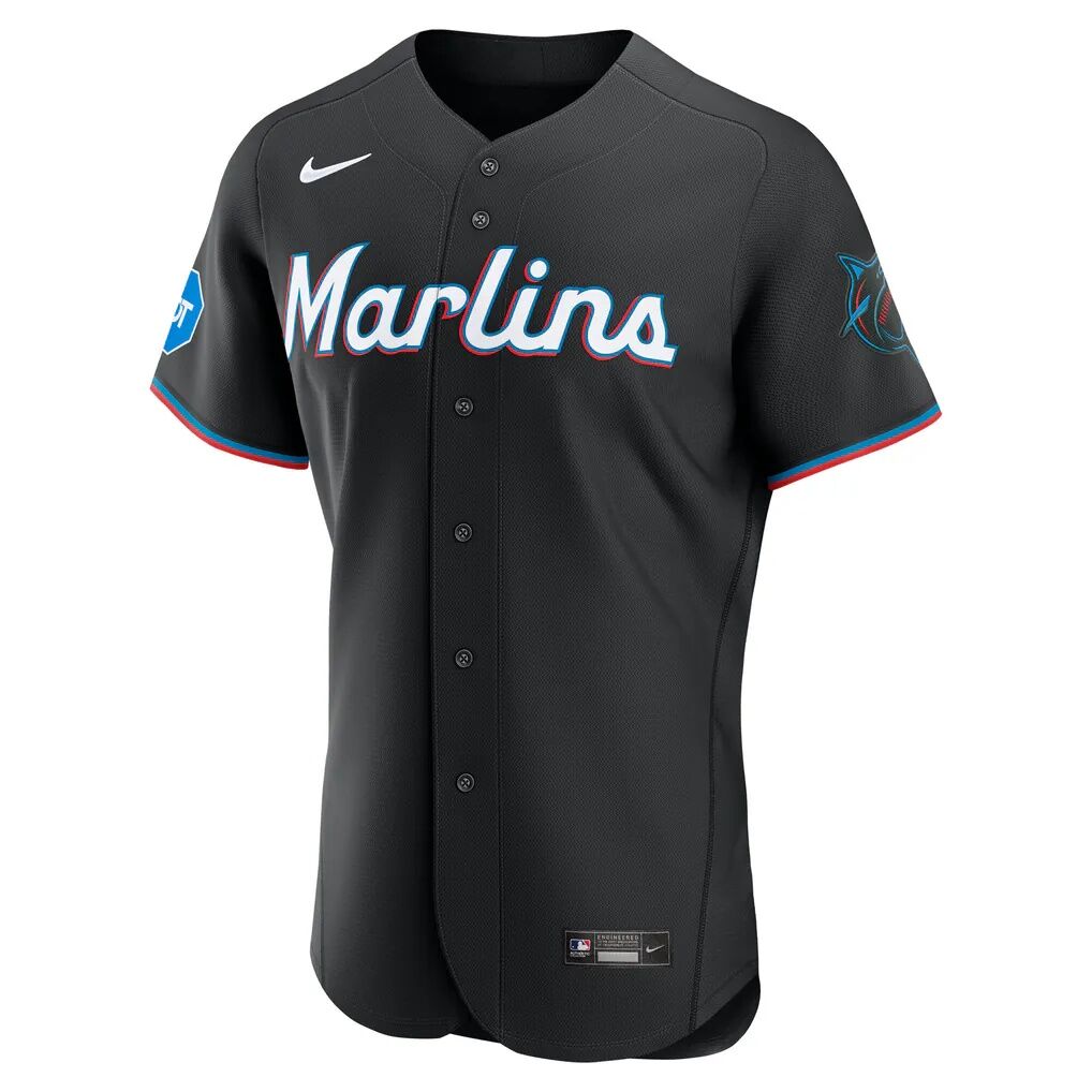 Miami Marlins Nike Alternate Sponsor Patch Authentic Jersey