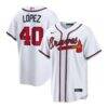 Reynaldo López Atlanta Braves Nike Home Replica Jersey - White - Front View